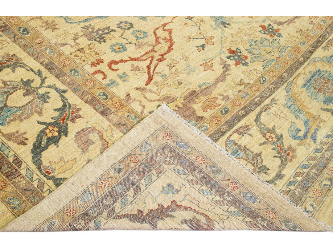 Modern Sultanabad Wool Rug 13 X 20