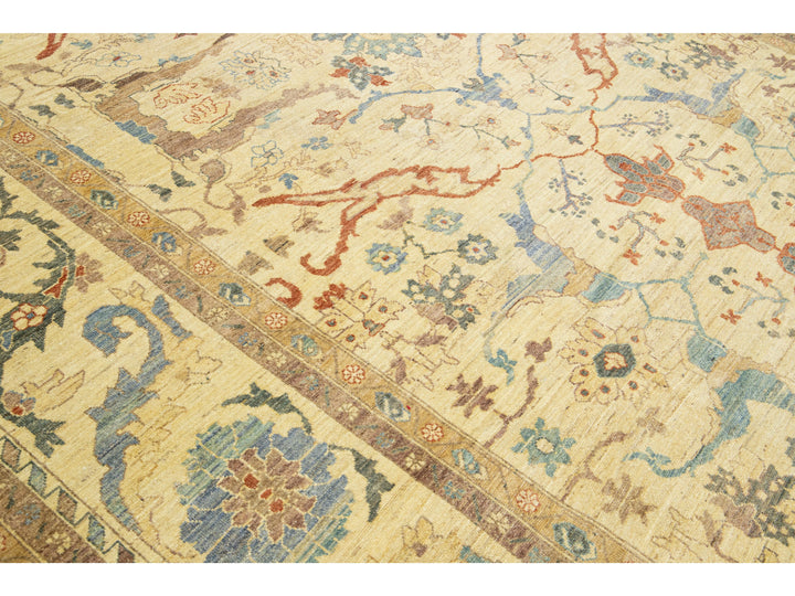 Modern Sultanabad Wool Rug 13 X 20
