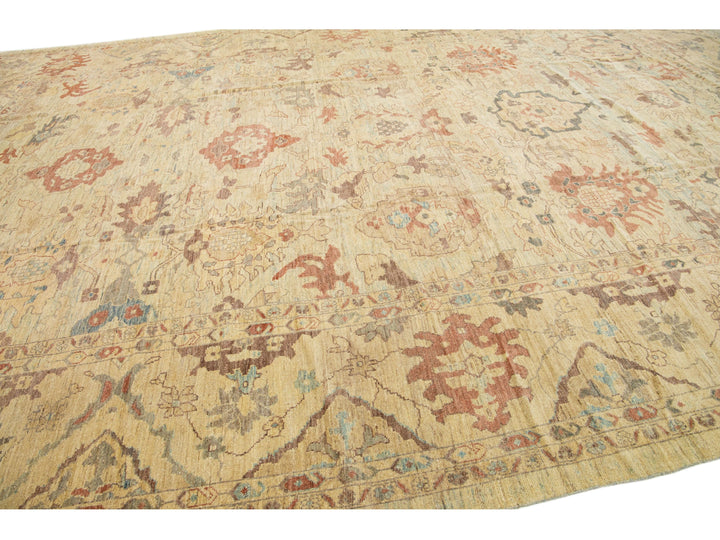 Modern Sultanabad Wool Rug 13 X 19