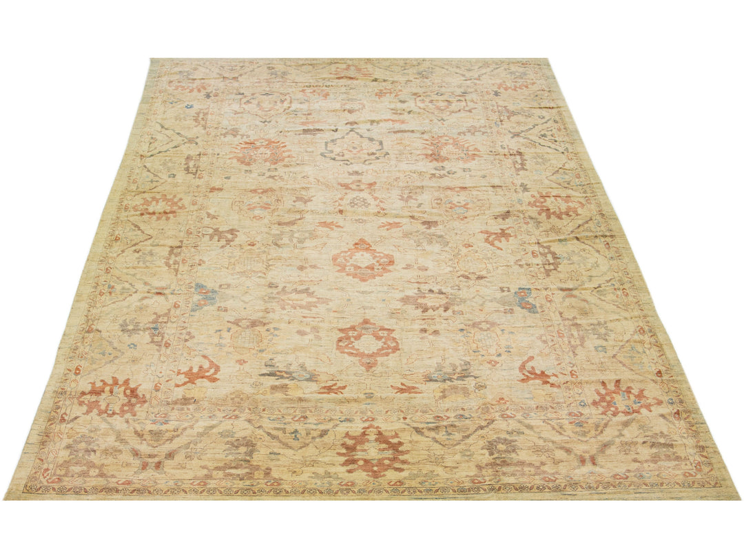 Modern Sultanabad Wool Rug 13 X 19