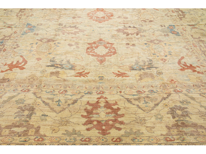 Modern Sultanabad Wool Rug 13 X 19