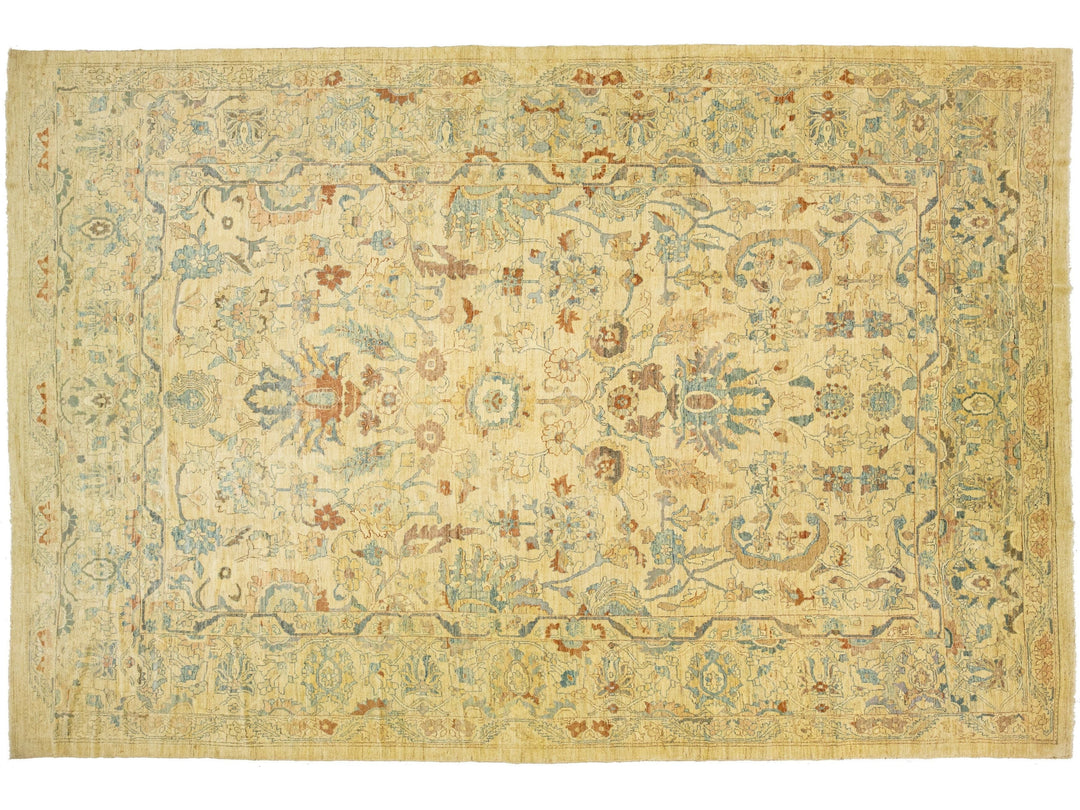 Modern Sultanabad Wool Rug 14 X 21