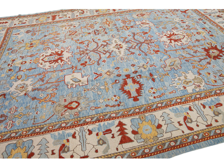 Modern Turkish Wool Rug 9 X 13
