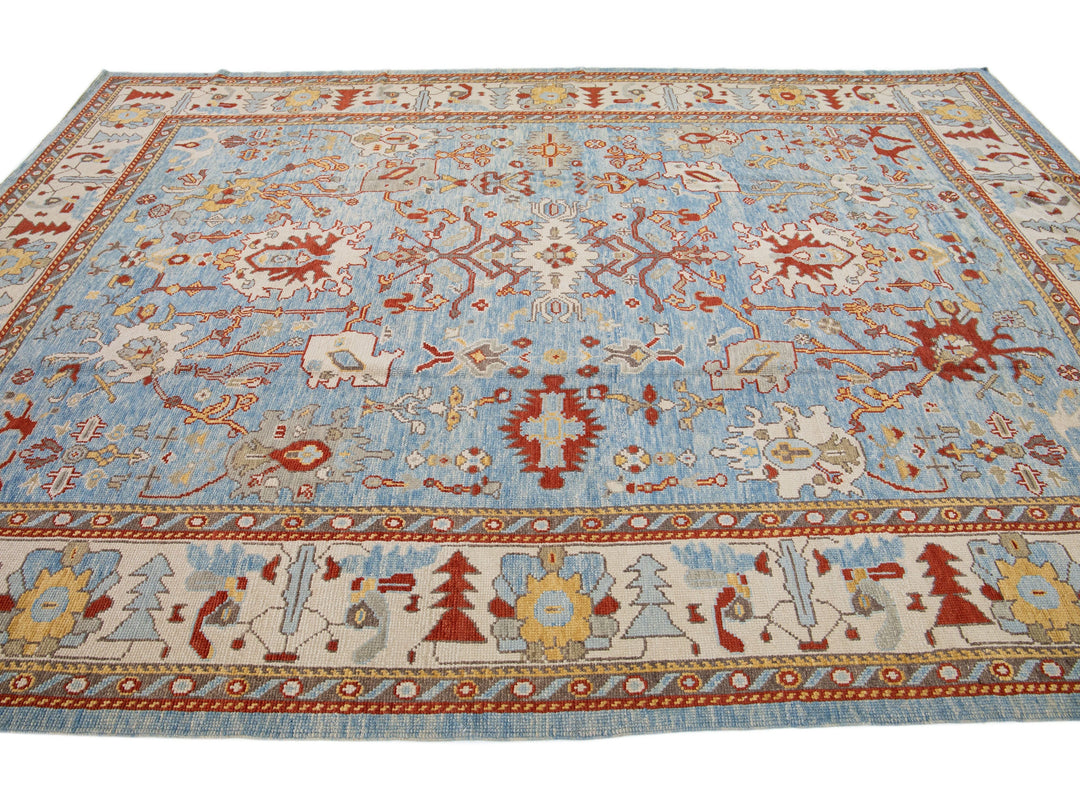 Modern Turkish Wool Rug 9 X 13