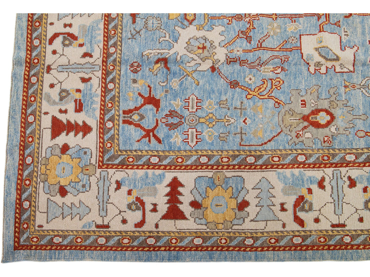 Modern Turkish Wool Rug 9 X 13