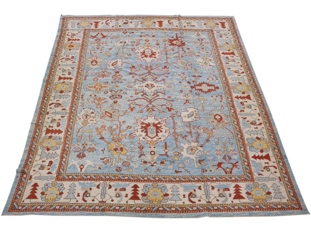 Modern Turkish Wool Rug 9 X 13