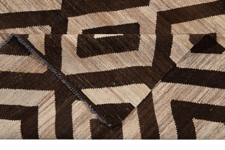 Contemporary Turkish Kilim Wool Rug 10 X 14