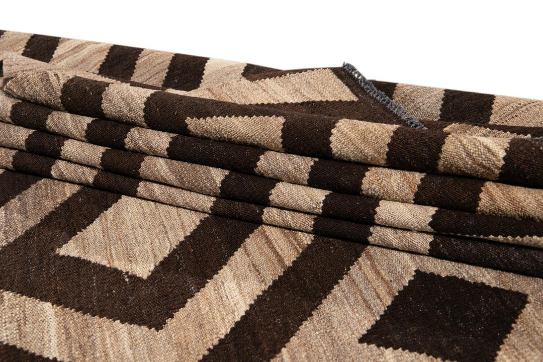 Contemporary Turkish Kilim Wool Rug 10 X 14
