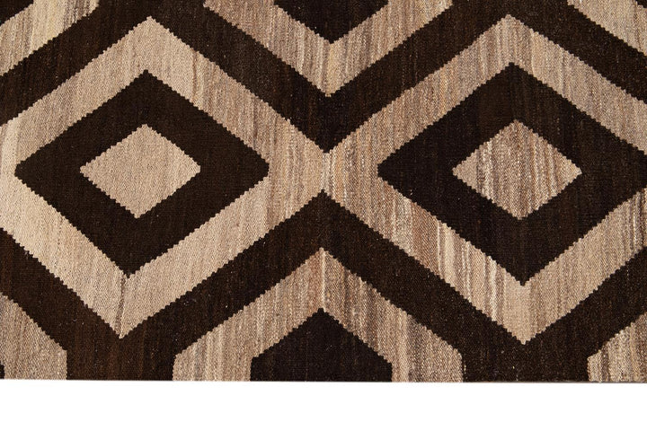 Contemporary Turkish Kilim Wool Rug 10 X 14
