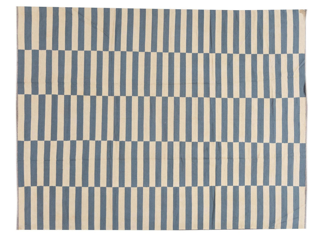 Modern Striped Flatweave Kilim Rug 9 X 12