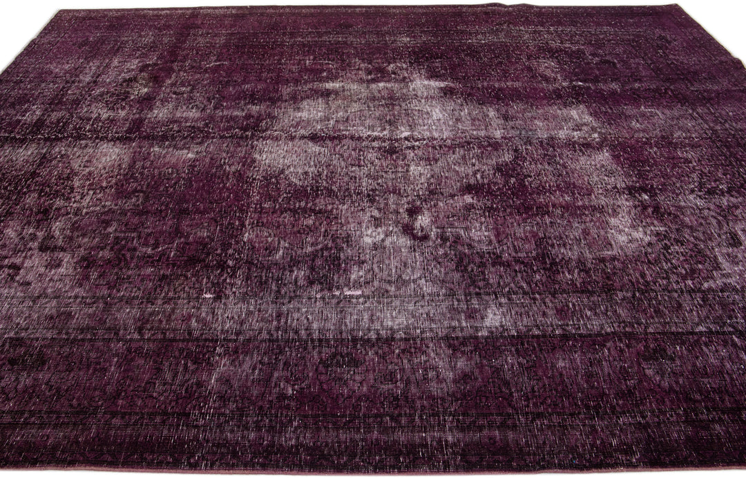 Vintage Overdyed Wool Rug 9 X 12