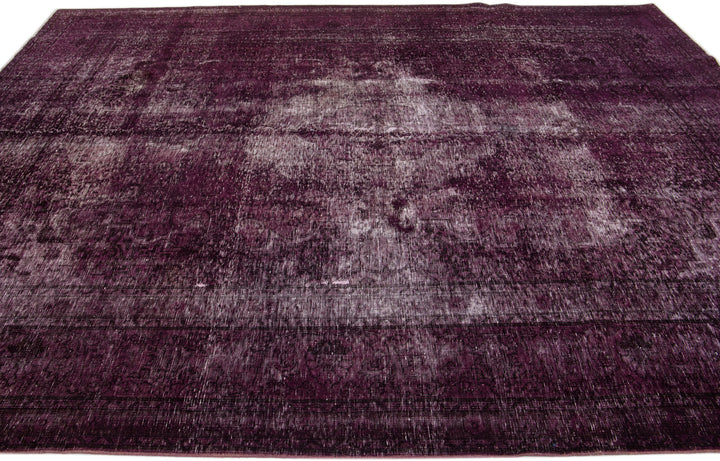 Vintage Overdyed Wool Rug 9 X 12