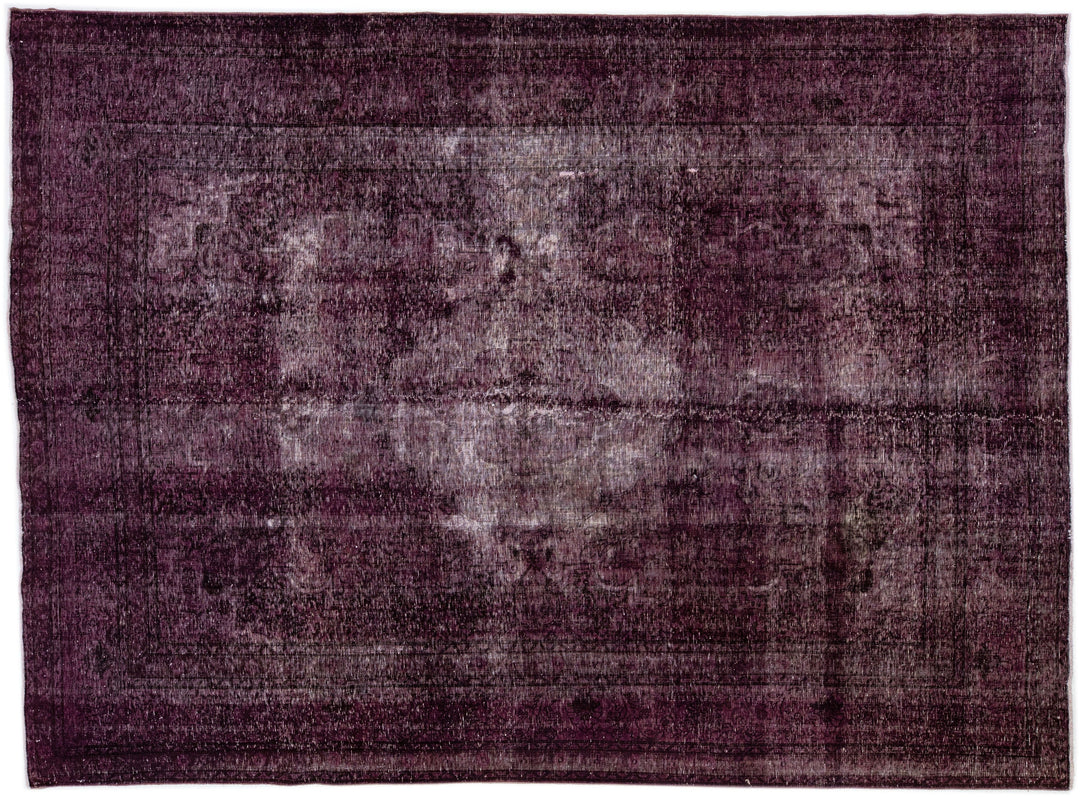 Vintage Overdyed Wool Rug 9 X 12