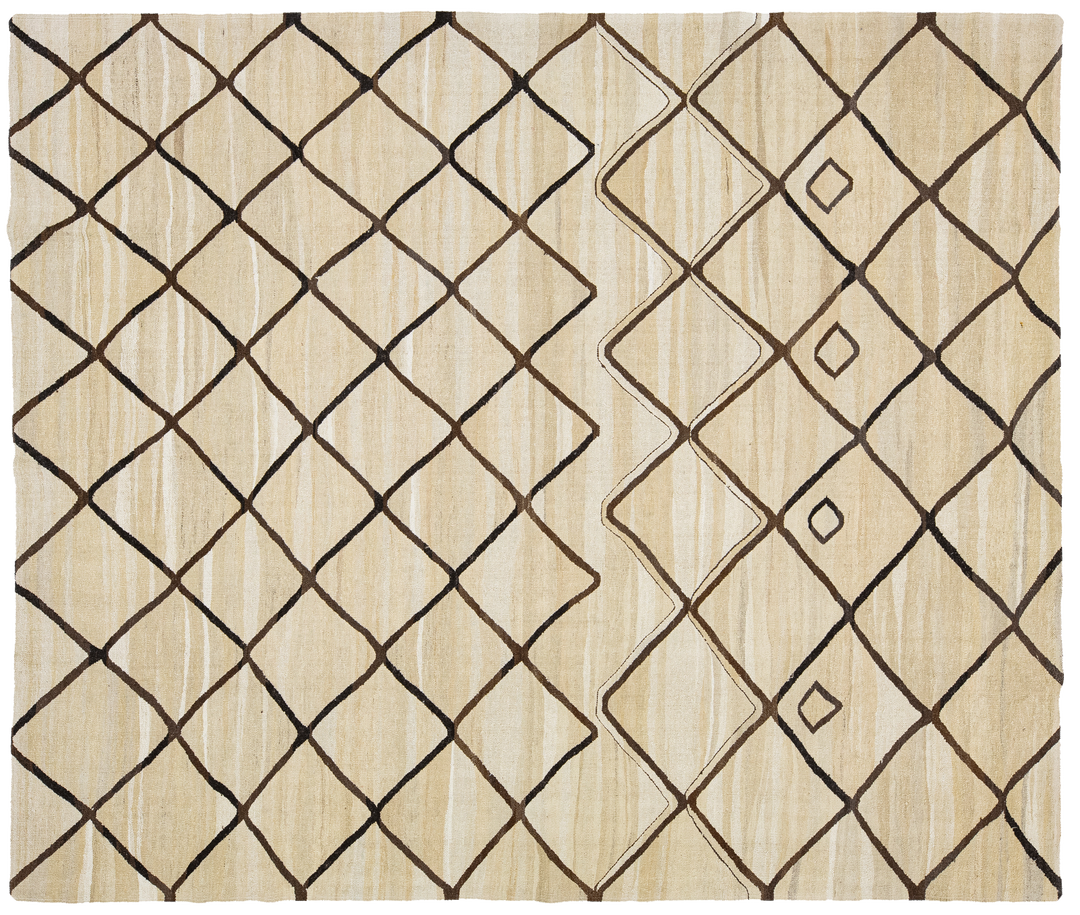 Modern Turkish Kilim Wool Rug 9 X 10