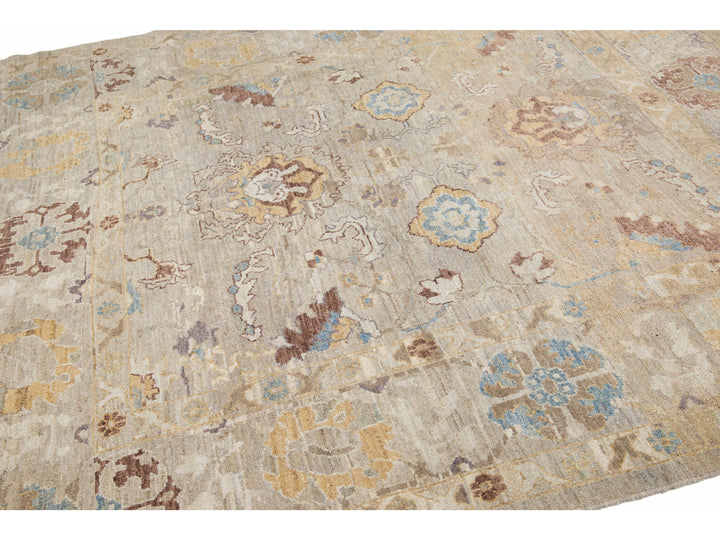 Modern Sultanabad Wool Rug 8 X 9