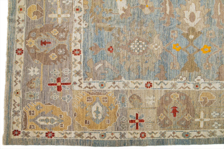 Contemporary Sultanabad Wool Rug 12 X 18