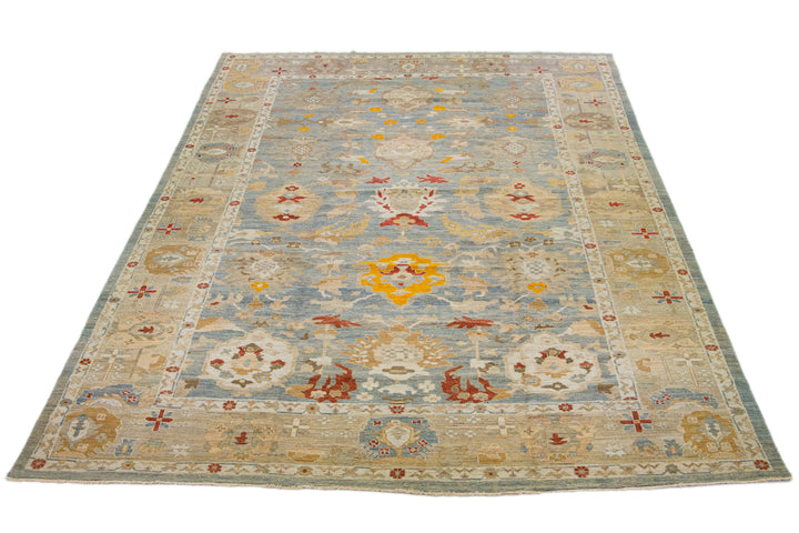 Contemporary Sultanabad Wool Rug 12 X 18