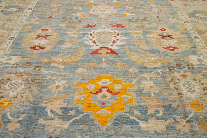 Contemporary Sultanabad Wool Rug 12 X 18