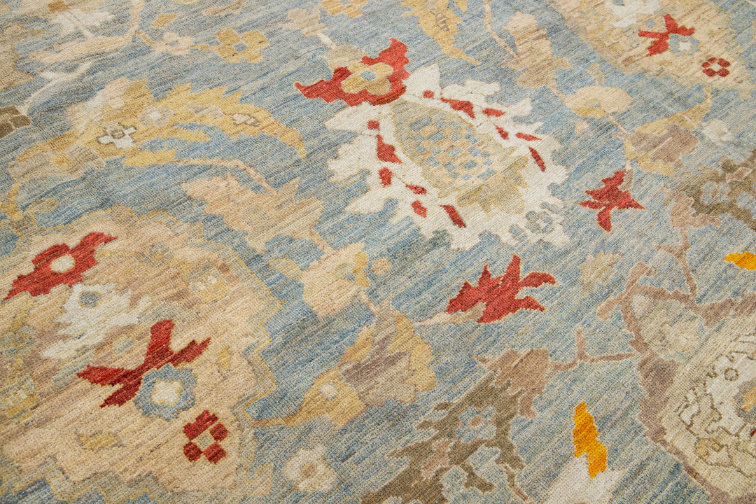Contemporary Sultanabad Wool Rug 12 X 18