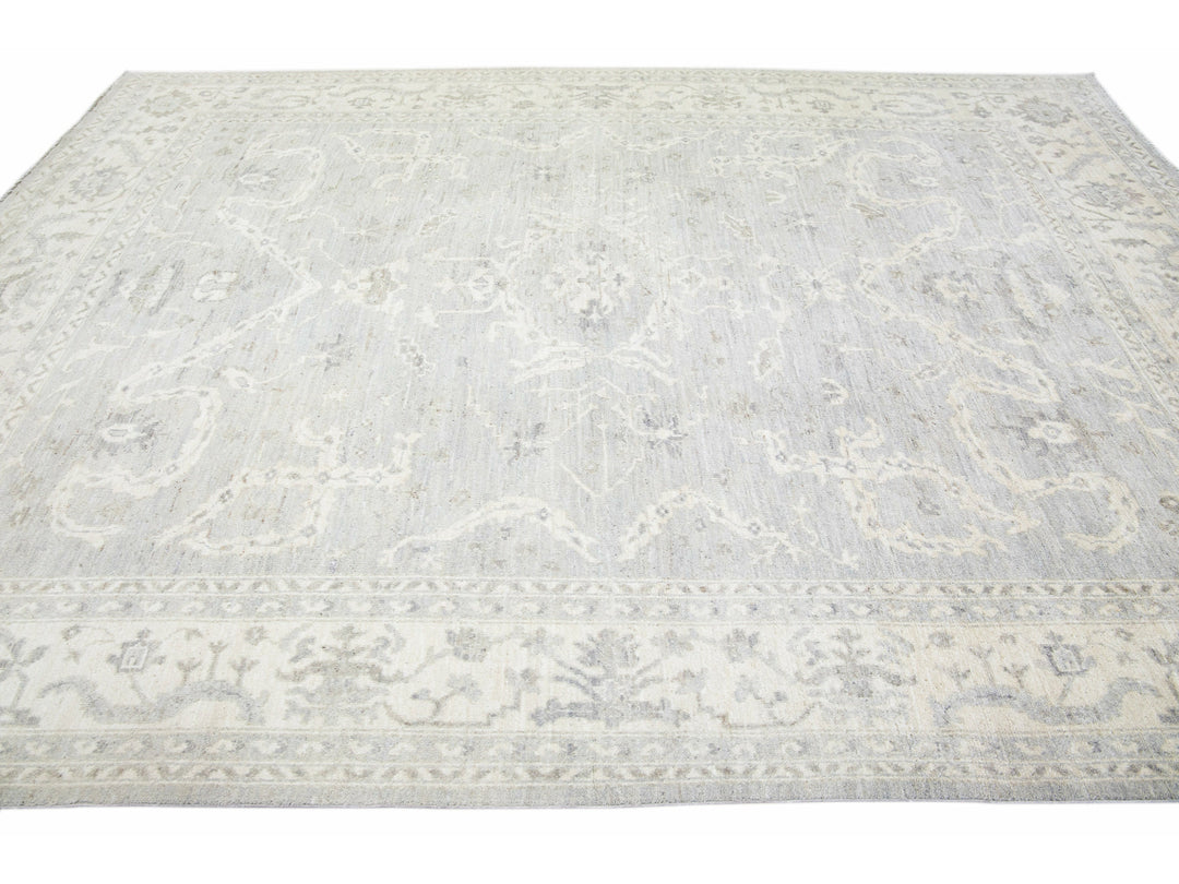 Modern Oushak Wool Rug 8 X 12