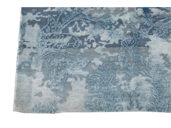 21st Century Modernn Wool and Silk Indian Rug 8 X 10