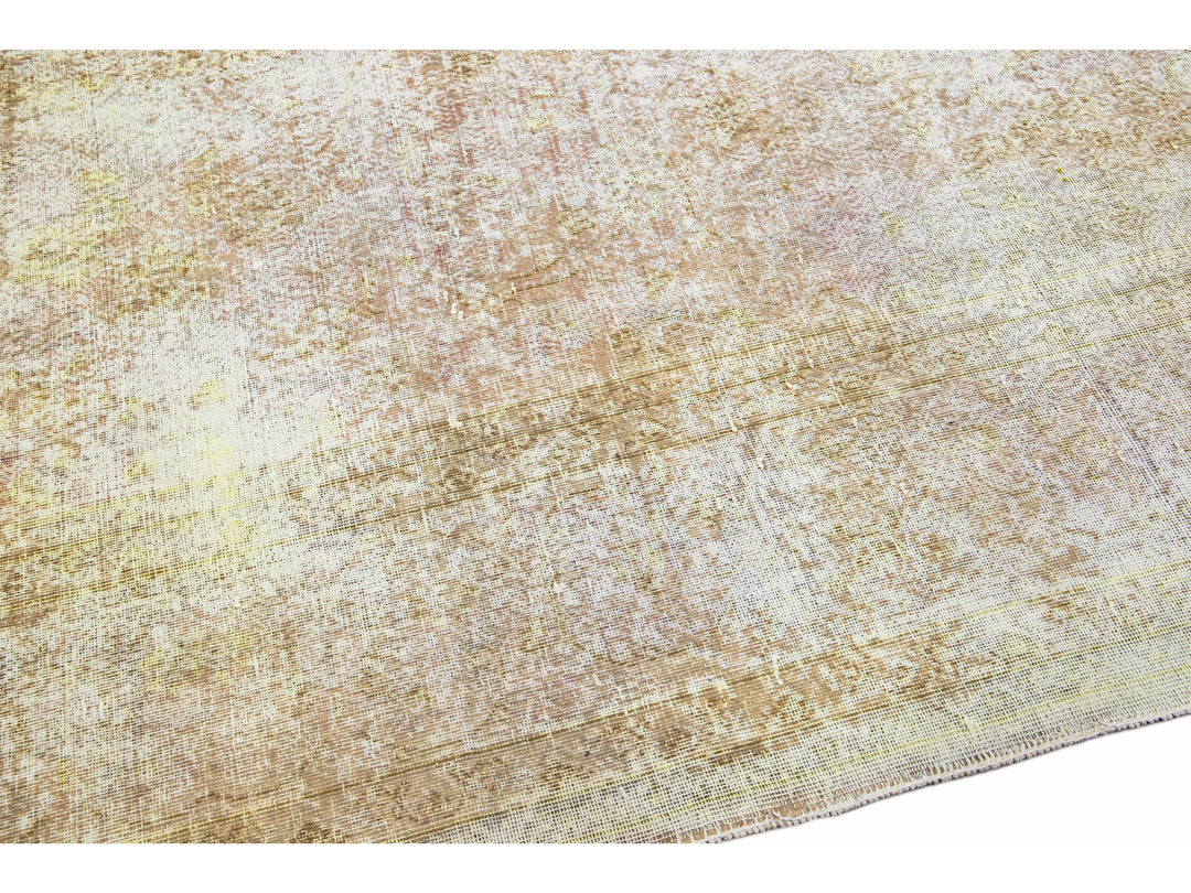 Vintage Overdyed Wool Rug 9 X 12