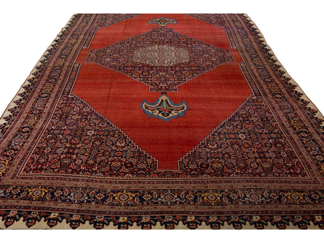 Antique Bidjar Wool Rug 12 X 19