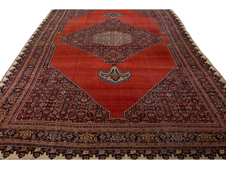 Antique Bidjar Wool Rug 12 X 19