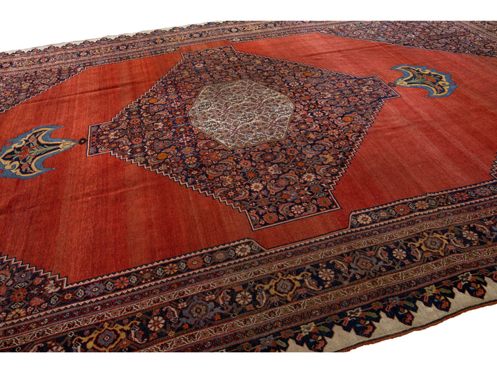 Antique Bidjar Wool Rug 12 X 19