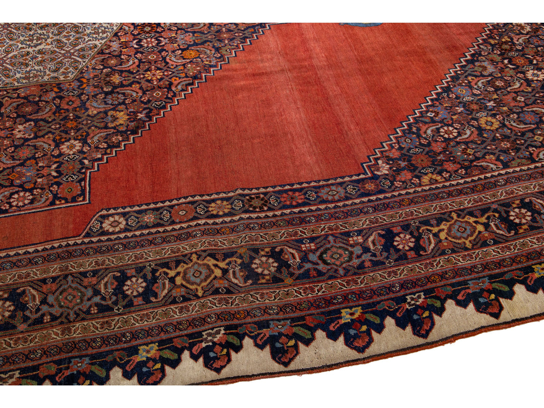 Antique Bidjar Wool Rug 12 X 19