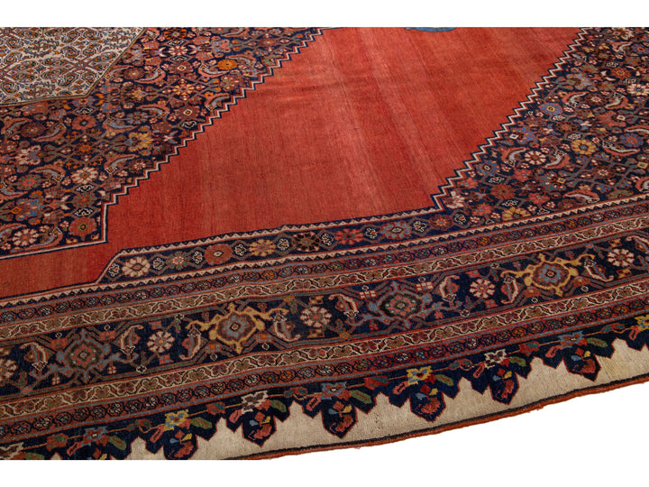 Antique Bidjar Wool Rug 12 X 19