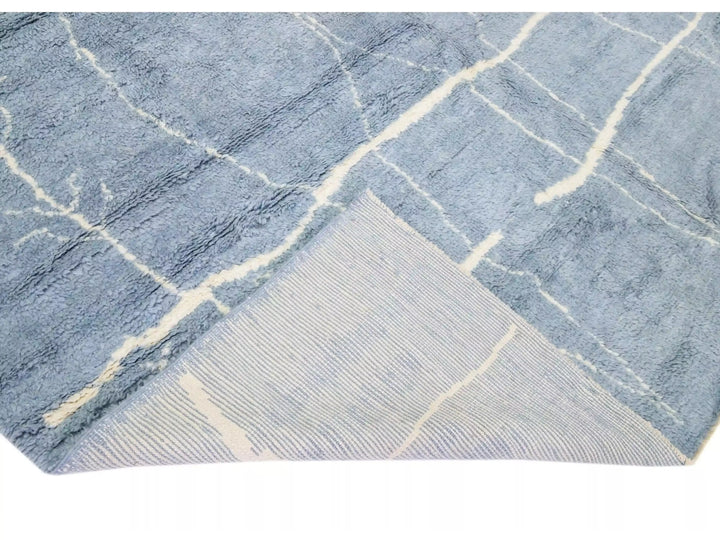 Modern Moroccan Wool Rug 10 X 14