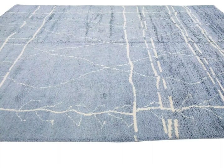 Modern Moroccan Wool Rug 10 X 14