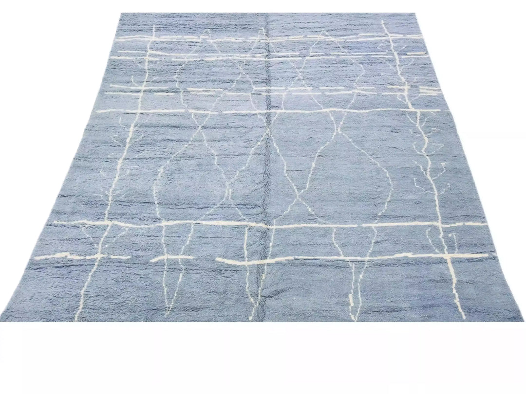 Modern Moroccan Wool Rug 10 X 14