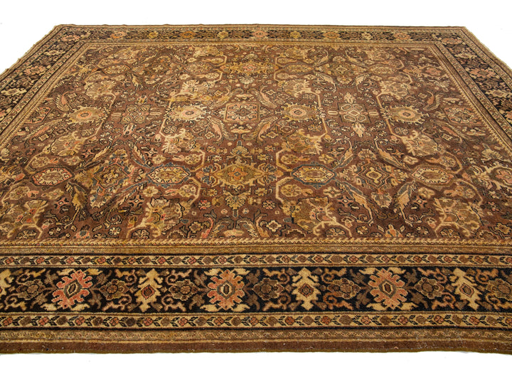 Antique Mahal Wool Rug 9 X 12