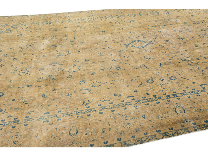 Antique Tabriz Wool Rug 9 X 15