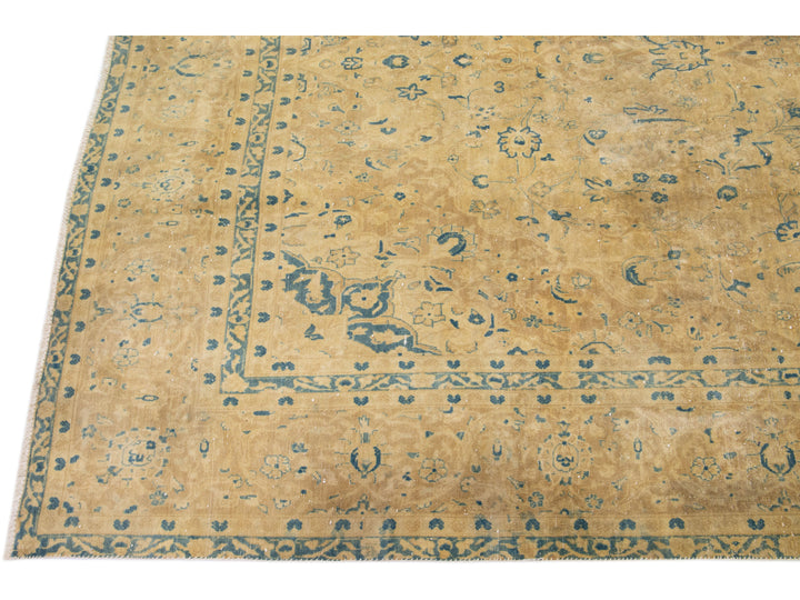 Antique Tabriz Wool Rug 9 X 15