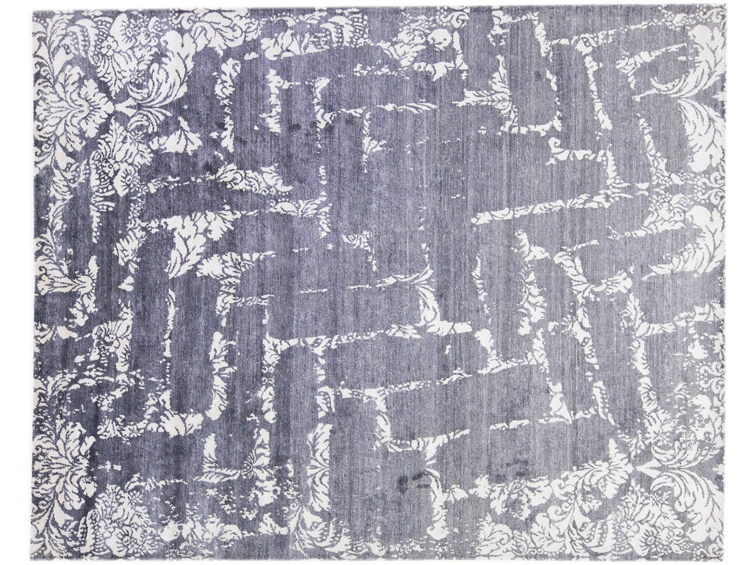 Modern Indian Wool & Silk Rug 8 X 10