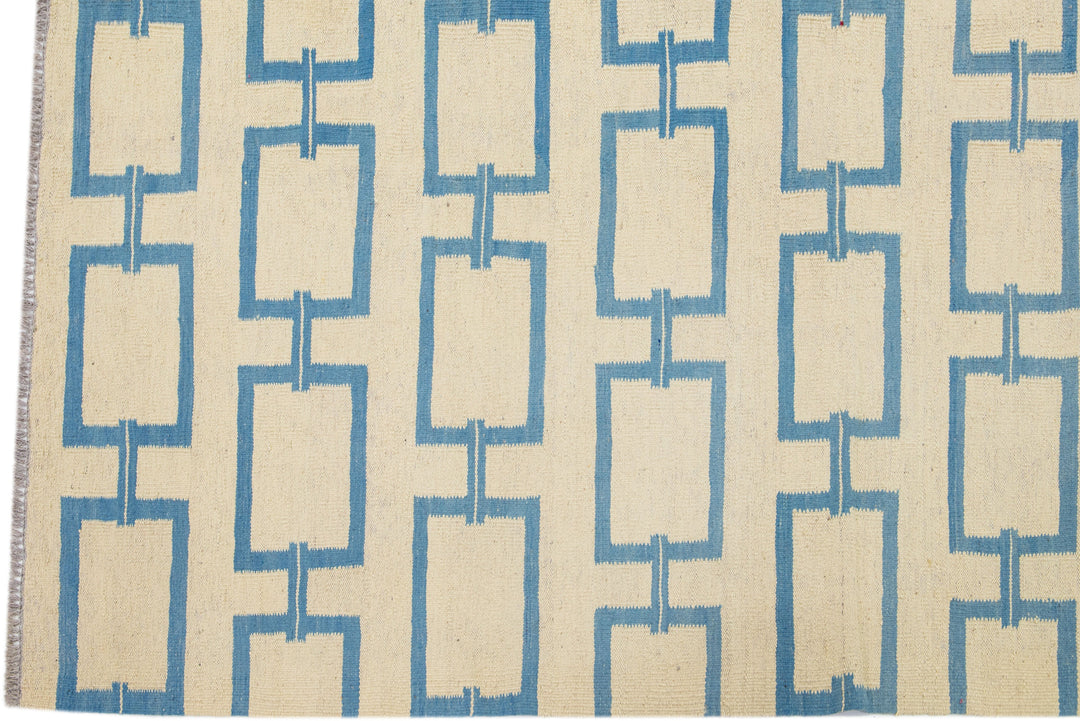 Modern Kilim Wool Rug 9 X 12