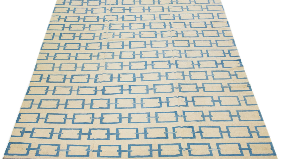 Modern Kilim Wool Rug 9 X 12