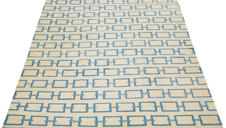 Modern Kilim Wool Rug 9 X 12