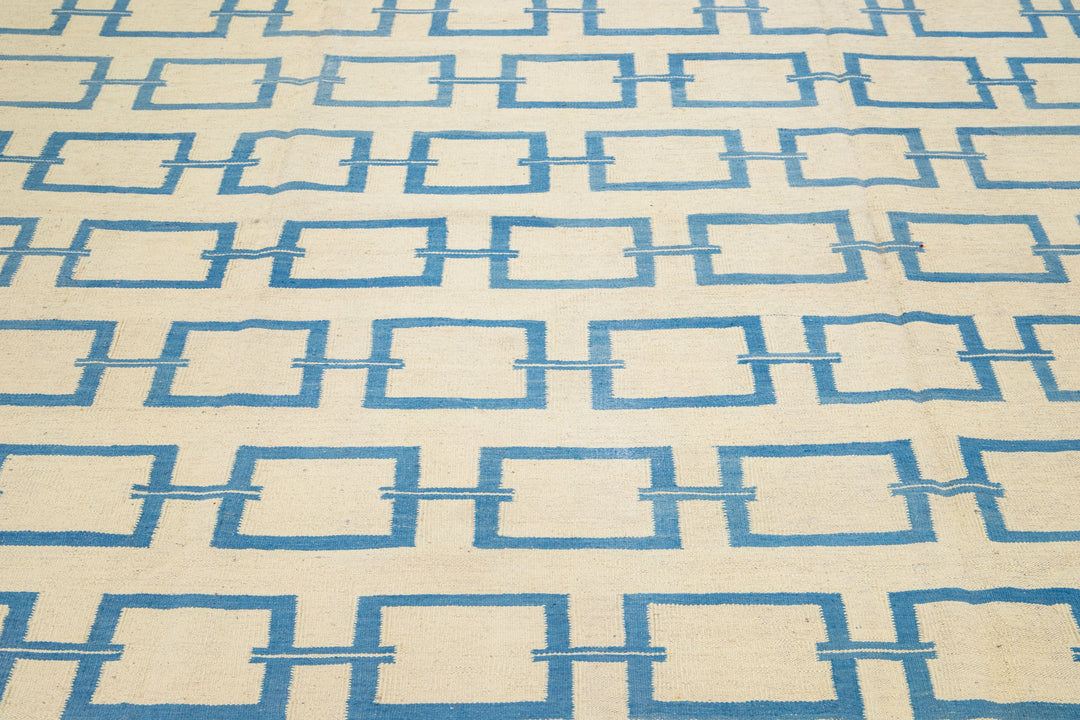 Modern Kilim Wool Rug 9 X 12