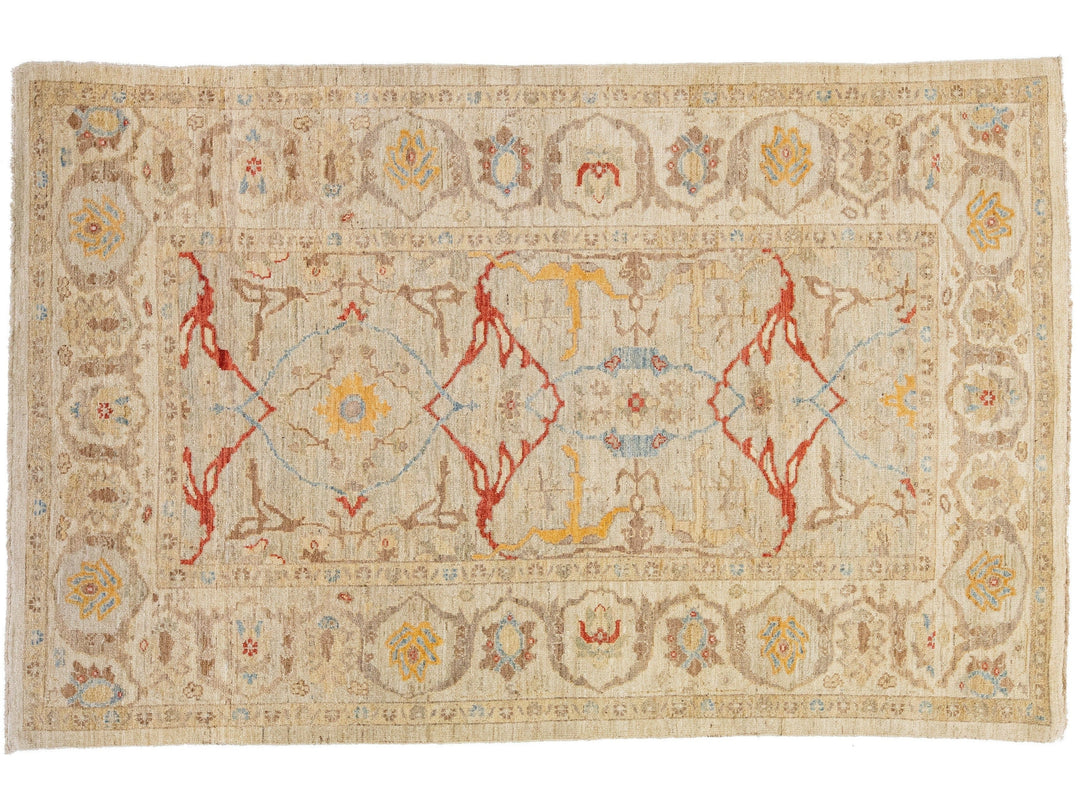 Modern Sultanabad Wool Rug 6 X 10