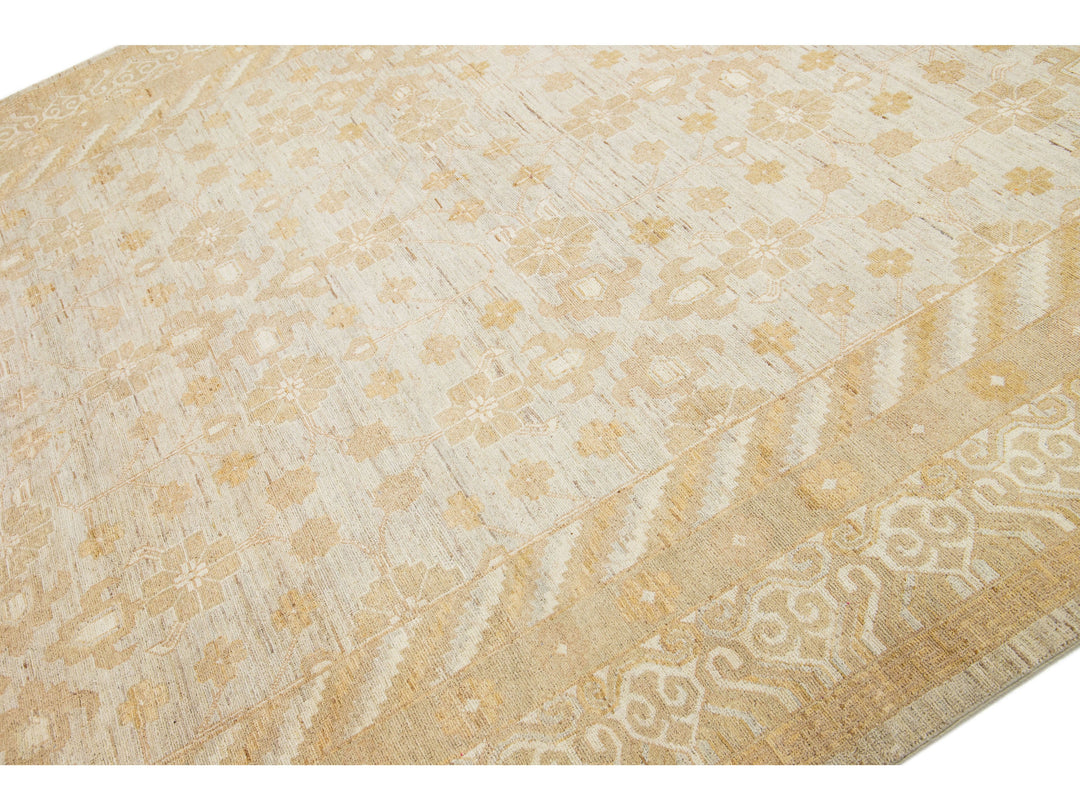 Modern Peshawar Wool Rug 9 X 12