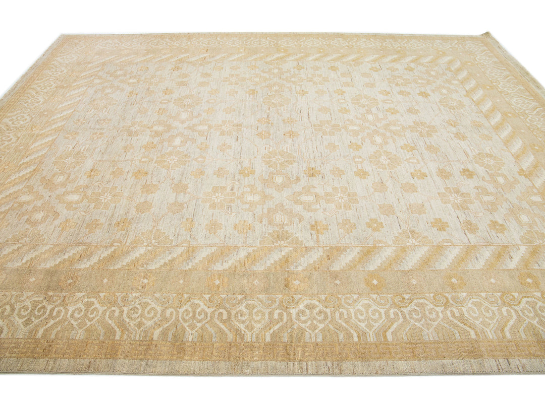 Modern Peshawar Wool Rug 9 X 12