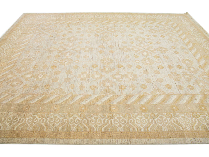 Modern Peshawar Wool Rug 9 X 12