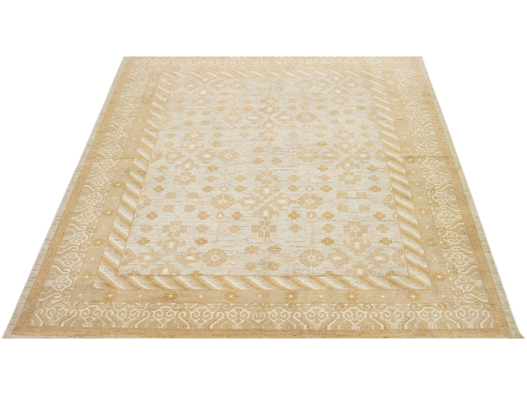 Modern Peshawar Wool Rug 9 X 12