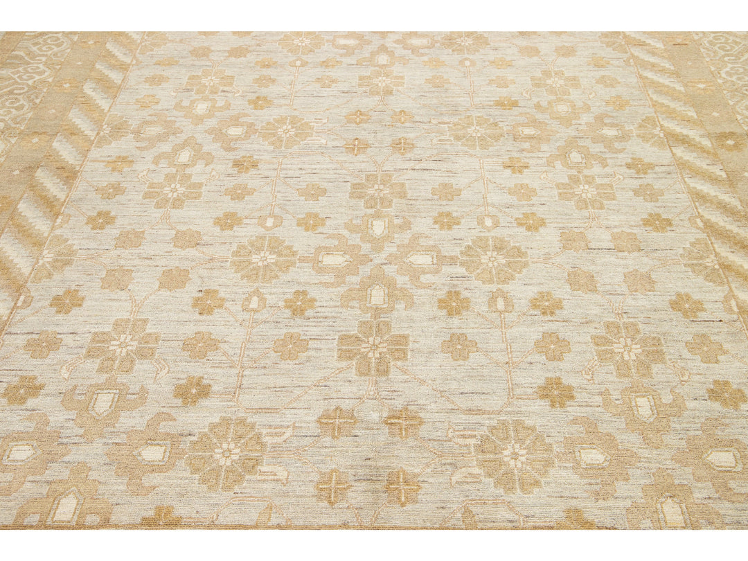 Modern Peshawar Wool Rug 9 X 12
