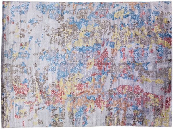 Modern Wool & Silk Rug 10 X 14