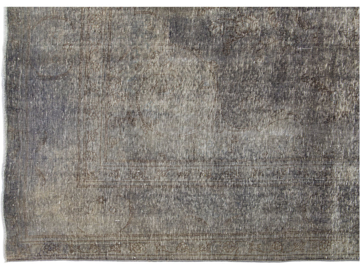 Vintage Overdyed Wool Rug 10 X 13